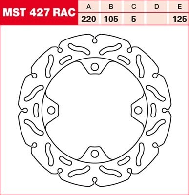 TRW RACING disques de frein fixe MST427RAC