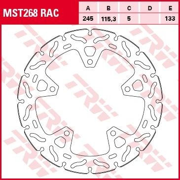 TRW disques de frein fixe MST268RAC