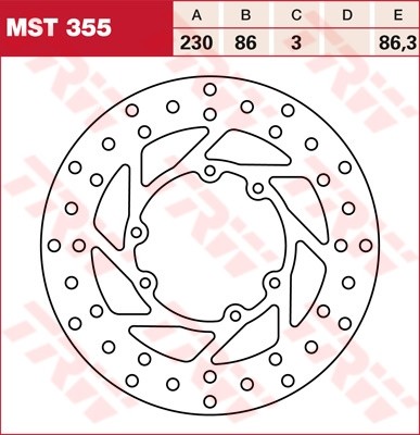 TRW disques de frein fixe MST355