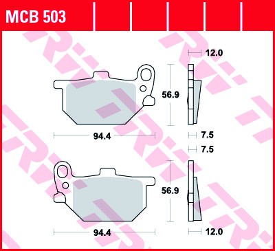 TRW plaquette de frein à disque MCB503