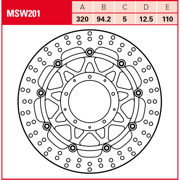 TRW brake disc floating MSW201