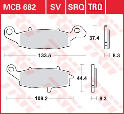 TRW disc brake pads MCB682