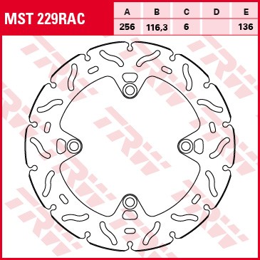 TRW brake disc fixed MST229RAC