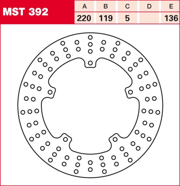 TRW brake disc fixed MST392