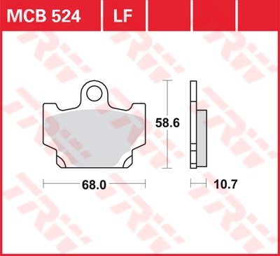 TRW plaquette de frein à disque MCB524