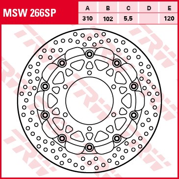 TRW RACING brake disc MSW266SP