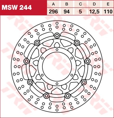 TRW brake disc floating MSW244