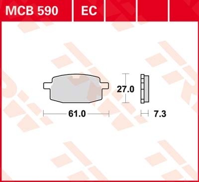 TRW disc brake pads MCB590EC