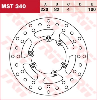 TRW Bremsscheibe starr MST340