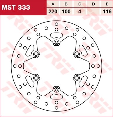 TRW Bremsscheibe starr MST335