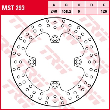 TRW brake disc fixed MST293