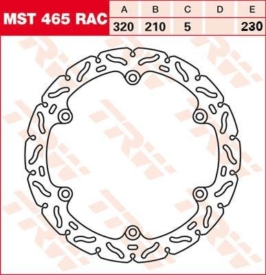 TRW Bremsscheibe starr MST465RAC